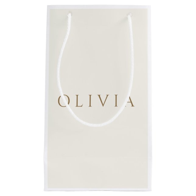 Minimalistisk monogram av elfenbensgrädde i chic (Framsidan)