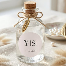 Minimalistisk Monogram Bröllop Personliga Initiale