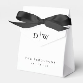 Minimalistisk Monogram Bröllop Presentaskar