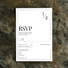 Minimalistisk Monogram Bröllop | Vit