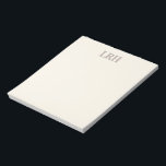 Minimalistisk monogram brudtjänstanteckningsblock anteckningsblock<br><div class="desc">Den perfekta slutliga detaljen för dina brudtjänstgåvor. Denna elfenbensfärgade anteckningsblock med ett grått monogram ger dem en personlig touch till deras anteckningar för en personlig och elegant presentation.</div>