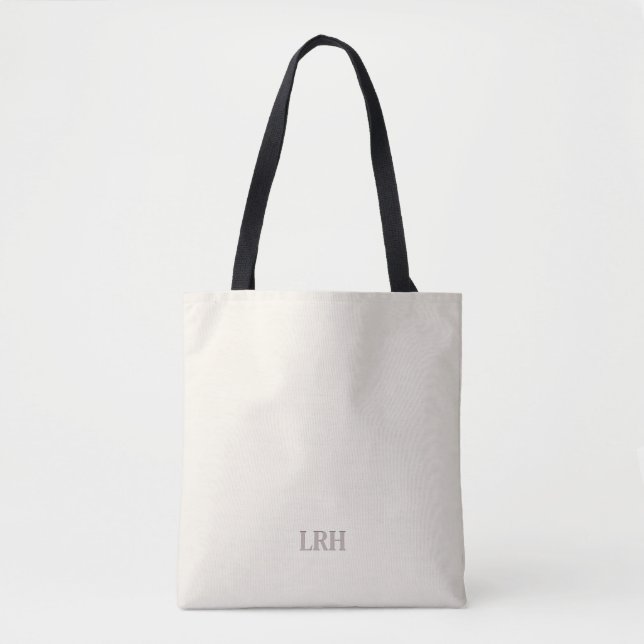 Minimalistisk monogram brudtöjbags tygkasse (Framsida)