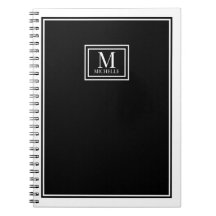 Minimalistisk Monogram Chic Dubbel Ram Svart