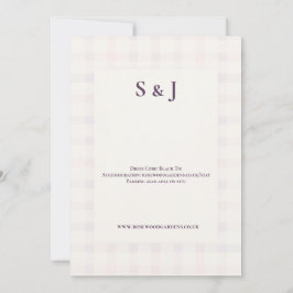 Minimalistisk Monogram detalj Bröllopsinbjudan Bil Inbjudningar