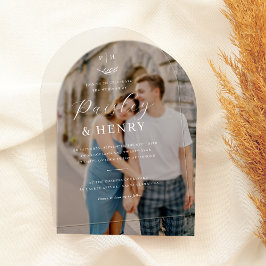 Minimalistisk monogram Elegant Arch Formal Bröllop