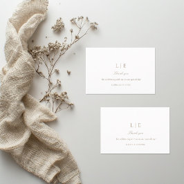 Minimalistisk Monogram Elegant Bröllop Tacksamhets