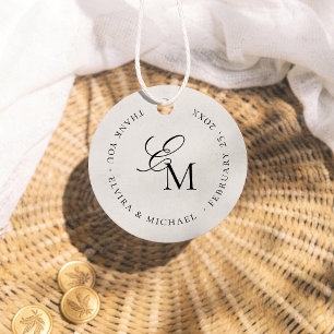 Minimalistisk Monogram Elfenbensvitt Redaktionellt Gåvor Etiketter