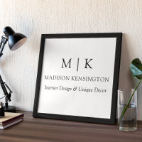 Minimalistisk monogram eller Lägg till logotyp för
