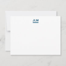 Minimalistisk monogram fet marinblå typografi