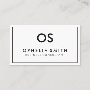 Minimalistisk Monogram Gräns Visitkort