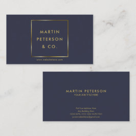 Minimalistisk Monogram | Gyllene Fyrkant på Djupgr Visitkort