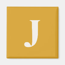 Minimalistisk monogram initial gul