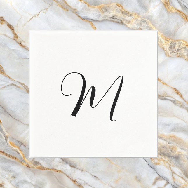 Minimalistisk Monogram Initial  Pappersservett (Skapare uppladdad)