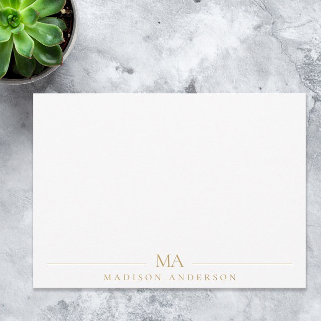 Minimalistisk monogram Initialer Modern Profession Anteckningskort (Skapare uppladdad)
