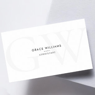 Minimalistisk Monogram Initialer QR-kodProfessione Visitkort