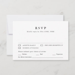 Minimalistisk monogram kalligrafisk vapenmåltid va OSA kort
