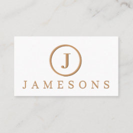 Minimalistisk monogram-Logotyp, Embossed Effect  Visitkort