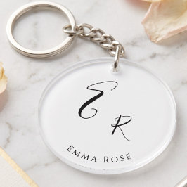 Minimalistisk Monogram Namn Elegant Skriftstil Sto