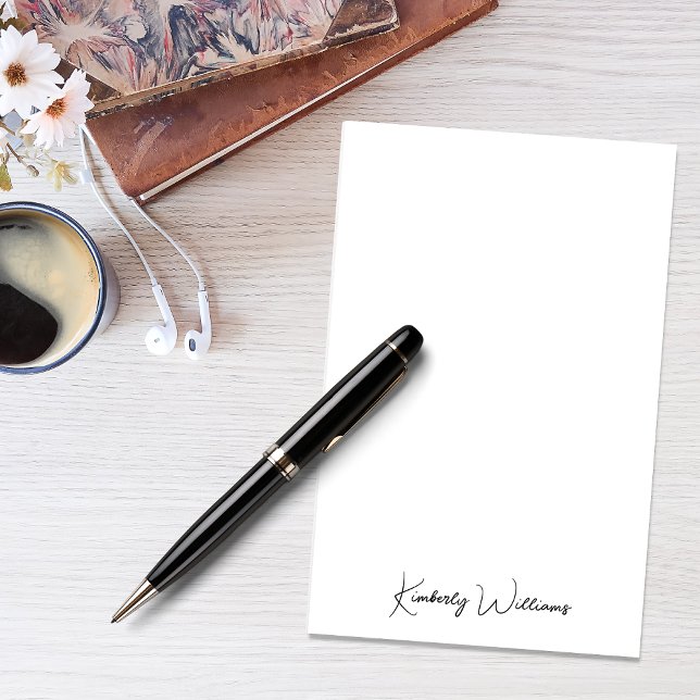 Minimalistisk Monogram Namnteckning skriptPersonli Brevpapper (Skapare uppladdad)