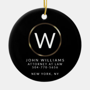 Minimalistisk monogram-Ornament för Professionell Julgransprydnad Keramik