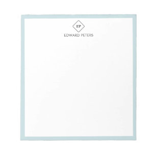 Minimalistisk Monogram Personlig Brevpapper Notisb Anteckningsblock
