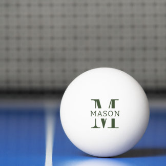 Minimalistisk Monogram-Personlig Pingisboll