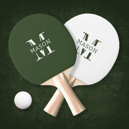 Minimalistisk Monogram-Personlig Pingisracket