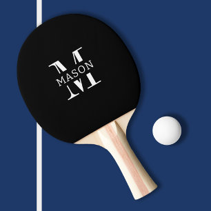 Minimalistisk Monogram-Personlig Pingisracket