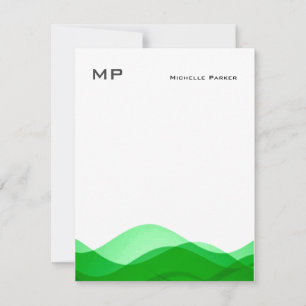 Minimalistisk monogram Professionell Anteckningskort