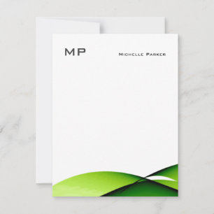 Minimalistisk monogram Professionell Anteckningskort