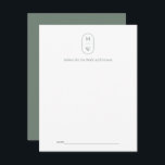 Minimalistisk monogram Sage Grönt Bröllop Rådkort<br><div class="desc">Minimalistiskt Monogram Sage Grönt Bröllop Advice Card. Anpassa anpassningsbarna ovan. Du hittar ytterligare samordningsobjekt i vår "Minimalist Monogram Sage Grönt & Moss Grönt Bröllop"-samling. ***NOTERA: ALLA ORD OCH TEXT OCH BAKGRUND FÄRG ÄR REDIGERBARA. Du kan ändra hela ord och även ändra texten i färg. För objekt som har en bakgrund...</div>