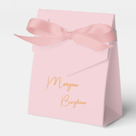 Minimalistisk monogram skrift rosa presentaskar