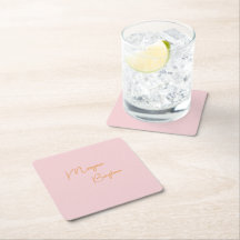 Minimalistisk monogram skrift rosa