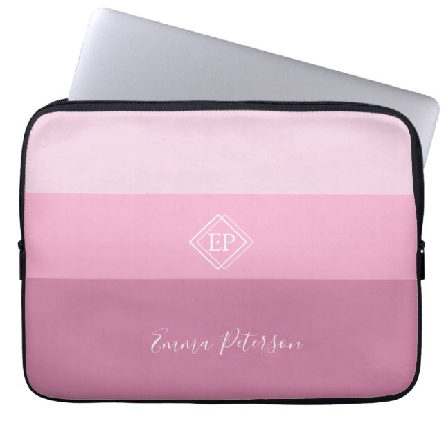 Minimalistisk monogram-skript, Namn Pinky Laptop Fodral (Framsidan)