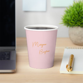Minimalistisk monogram skript rosa