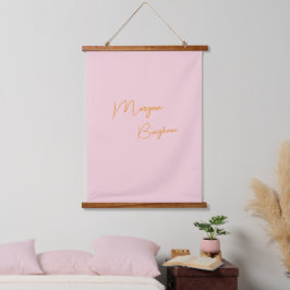 Minimalistisk monogram skript rosa