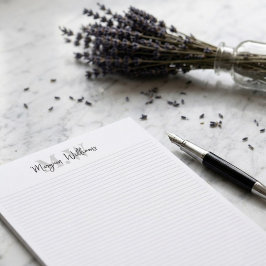 Minimalistisk monogram skriptnamn brevpapper