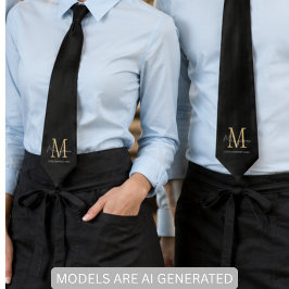 Minimalistisk monogram skriptnamn slips