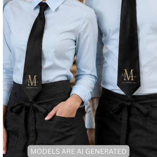 Minimalistisk monogram skriptnamn slips (Skapare uppladdad)