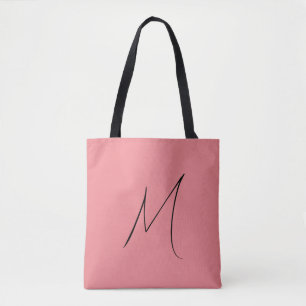 Minimalistisk monogram Tote Bag Tygkasse