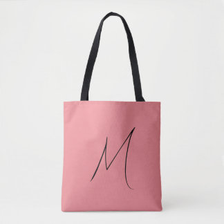 Minimalistisk monogram Tote Bag Tygkasse