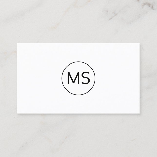 Minimalistisk/monogram Visitkort (Framsida)