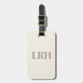 Minimalistisk monogrambrudtärnmärket bagagetikett bagagebricka
