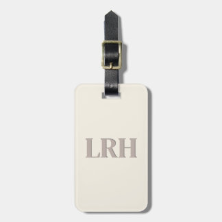 Minimalistisk monogrambrudtärnmärket bagagetikett bagagebricka