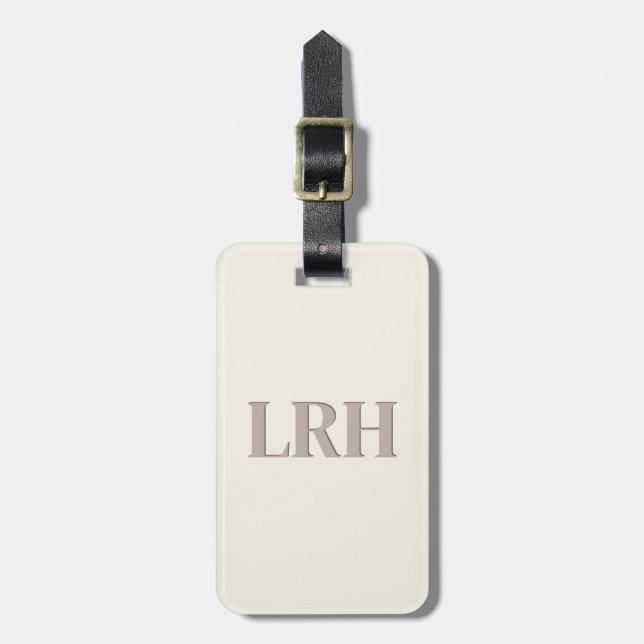 Minimalistisk monogrambrudtärnmärket bagagetikett bagagebricka (Vertikal Framsida)