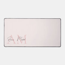 Minimalistisk monograminitial och Namn Pastel-Rosa