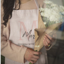 Minimalistisk monograminitial och Namn Pastel-Rosa