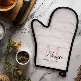 Minimalistisk monograminitial och Namn Pastel-Rosa