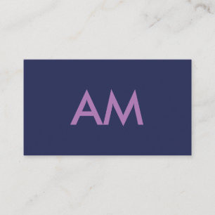 Minimalistisk monogramLila Visitkort