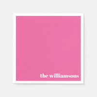 Minimalistisk monogrammed Namn Retro Shock rosa